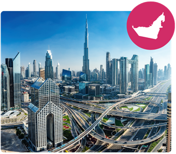 A view of Dubai skyline